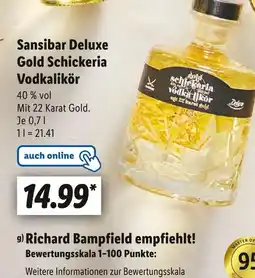 Lidl Sansibar deluxe gold schickeria vodkalikör Angebot