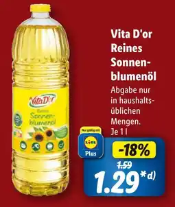 Lidl Vita d'or reines sonnenblumenöl Angebot