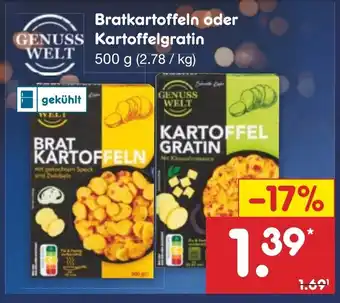 Netto Marken-Discount GENUSS WELT Bratkartoffeln oder Kartoffelgratin Angebot
