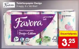 Netto Marken-Discount Favora Toilettenpapier Design Angebot