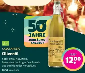 Biomarkt CASOLAREBIO Olivenöl Angebot