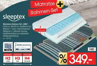 Zurbrüggen Sleeptex matratzen-rahmen-set „sina“, Angebot