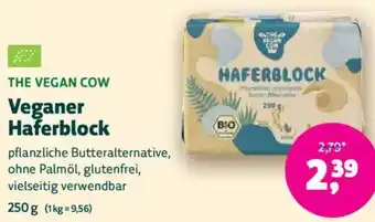 Biomarkt THE VEGAN COW Veganer Haferblock Angebot