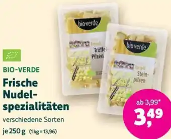 Biomarkt BIO-VERDE Frische Nudelspezialitäten Angebot