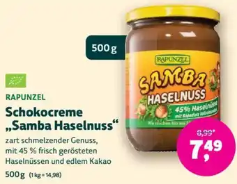 Biomarkt RAPUNZEL Schokocreme ,,Samba Haselnuss" Angebot