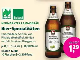 Biomarkt NEUMARKTER LAMMSBRÄU Bier-Spezialitäten Angebot