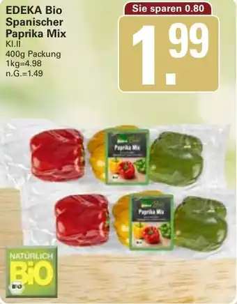 WEZ EDEKA Bio Spanischer Paprika Mix Angebot