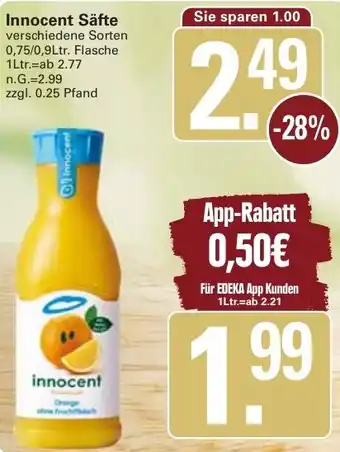 WEZ Innocent Säfte Angebot