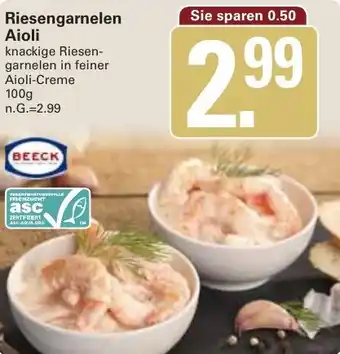 WEZ BEECK Riesengarnelen Aioli Angebot