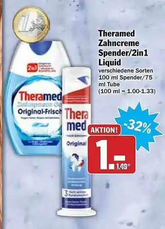 AEZ Theramed Zahncreme Spender Oder 2in1 Liquid Angebot