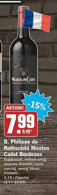 AEZ Baron Philippe De Rotschild Mouton Cadet Bordeaux Angebot