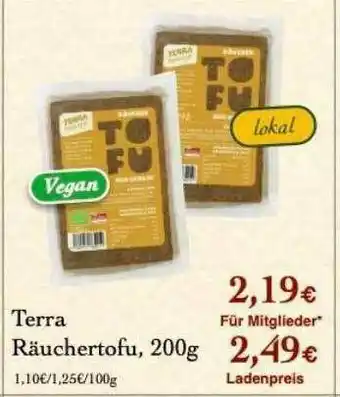 LPG Biomarkt Terra Räuchertofu Angebot