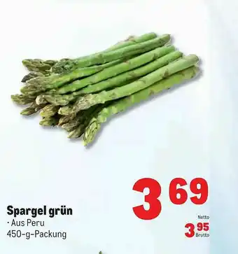 METRO Spargel Grün Angebot