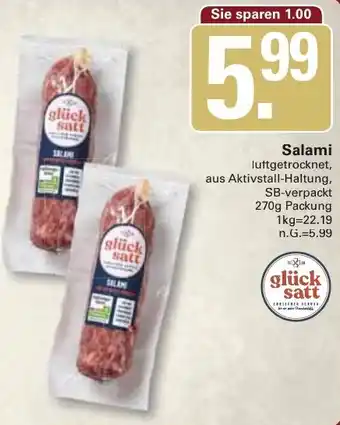 WEZ glück satt Salami Angebot