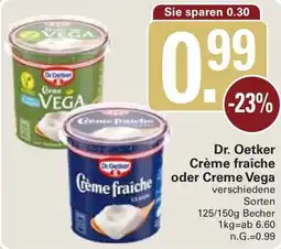 WEZ Dr. Oetker Crème fraîche oder Creme Vega Angebot