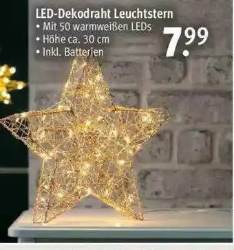 Rossmann Led-dekodraht Leuchtstern Angebot