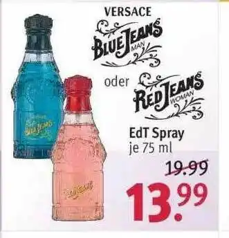 Rossmann Versace Blue Jeans Oder Red Jeans Edt Spray Angebot