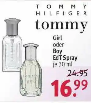 Rossmann Tommy Holfiger Girl Oder Boy Edt Spray Angebot