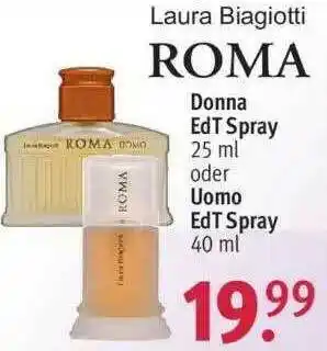 Rossmann Laura Biagiotti Roma Donna Edt Spray Oder Uomo Edt Spray Angebot