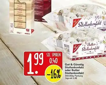 WEZ Gut & Günstig Stollenkonfekt Oder Butter Stollenkonfekt Angebot