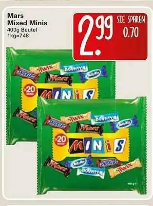 WEZ Mars Mixed Minis Angebot