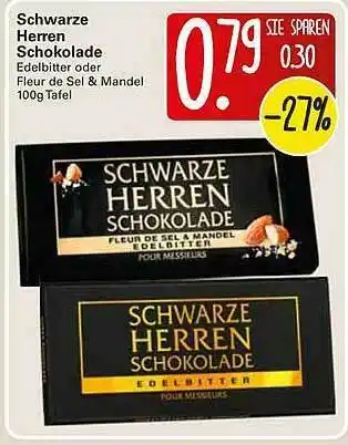 WEZ Schwarze Herren Schokolade Angebot