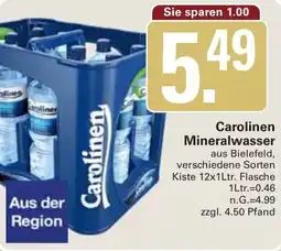 WEZ Carolinen Mineralwasser Angebot