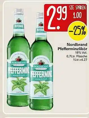 WEZ Nordbrand Pfefferminzlikör Angebot