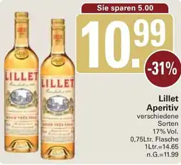 WEZ Lillet Aperitiv Angebot