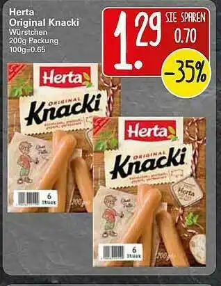 WEZ Herta Original Knacki Angebot