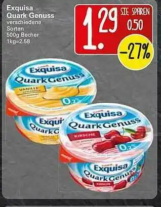 WEZ Exquisa Quark Genuss Angebot