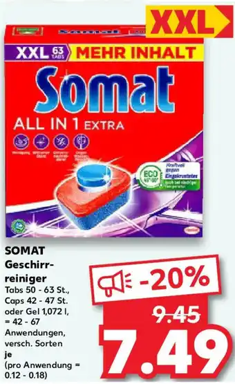 Kaufland SOMAT Geschirrreiniger Angebot