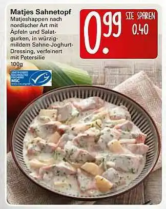 WEZ Matjes Sahnetopf Angebot