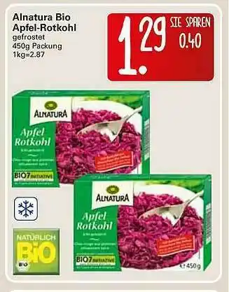 WEZ Alnatura Bio Apfel-rotkohl Angebot