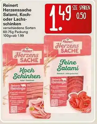 WEZ Reinert Herzenssache Salami, Koch Oder Lachsschinken Angebot