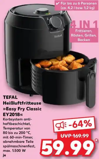 Kaufland TEFAL Heißluftfritteuse Easy Fry Classic EY 2018 Angebot