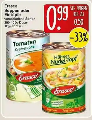 WEZ Erasco Suppen Oder Eintöpfe Angebot