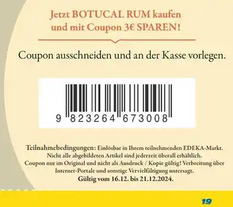 Edeka Botucal rum coupon Angebot