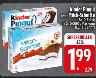 Edeka Kinder kinder pingui oder milch-schnitte Angebot