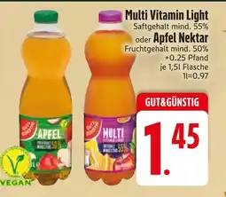 Edeka Gut&günstig multi vitamin light oder apfel nektar Angebot