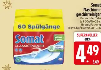 Edeka Somat maschinengeschirrreiniger pulver oder tabs Angebot