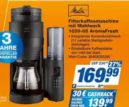 Expert Melitta filterkaffeemaschine mit mahlwerk 1030-05 aromafresh Angebot