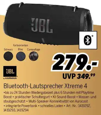 MEDIMAX JBL Bluetooth-Lautsprecher Xtreme 4 Angebot