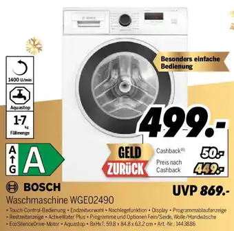 MEDIMAX BOSCH Waschmaschine WGE02490 Angebot