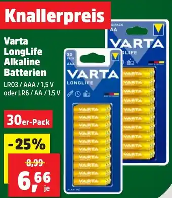 Thomas Philipps Varta LongLife Alkaline Batterien Angebot