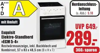 B1 Discount Baumarkt Exquisit Elektro-Standherd ECM 5-4 Angebot