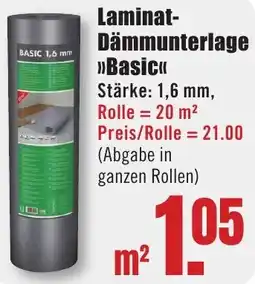 B1 Discount Baumarkt Laminat Dämmunterlage Basic Angebot