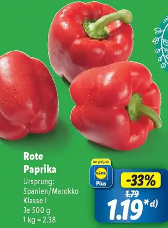 Lidl Rote Paprika Angebot