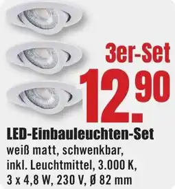 B1 Discount Baumarkt LED-Einbauleuchten-Set Angebot