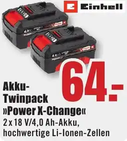 B1 Discount Baumarkt Einhell Akku Twinpack Power X-Change Angebot